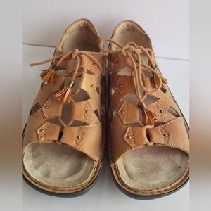 Alegria Valerie Women's Tan Leather Sandals 42